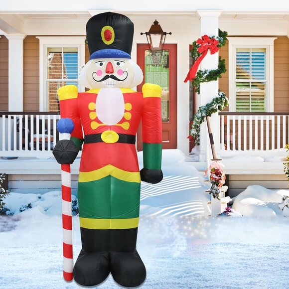 85FT Lighted Nutcracker Christmas Inflatable Soldier Yard Decor for Holidays - Picture 4 of 8
